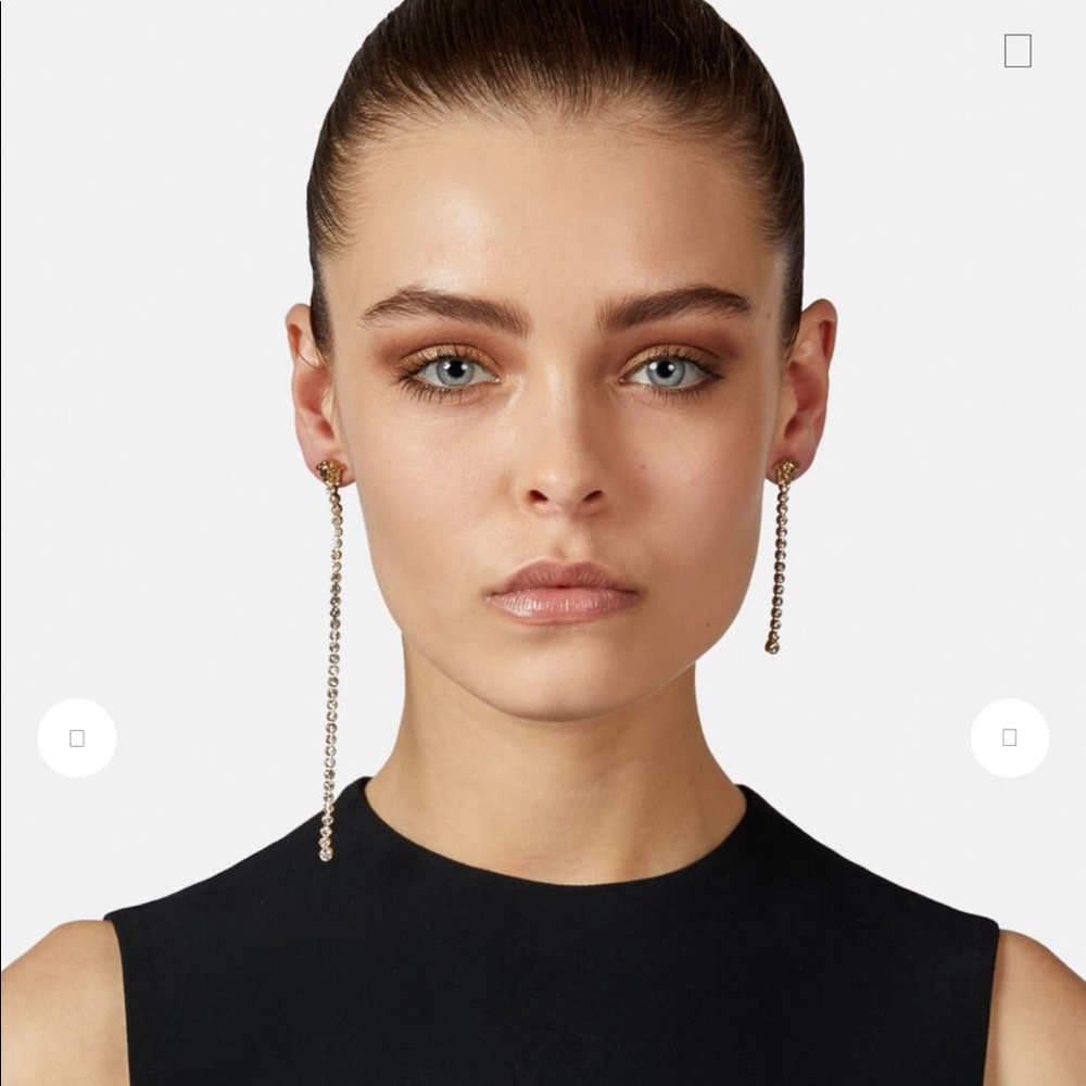 Versace medusa chain drop earrings